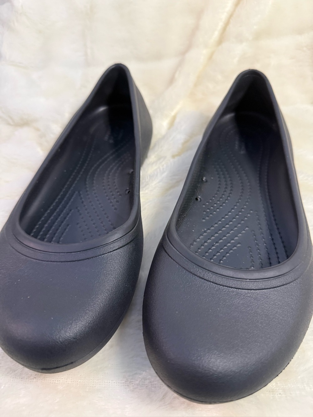 CROCS At Work Iconic Comfort Ballet Flats Black Women's Size 9